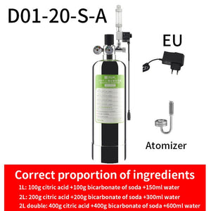 ZRDR Aquarium DIY CO2 Generator System Kit With Pressure Air Flow Adjustment Water Plant Fish Aquarium ValveDiffuserThe reaction