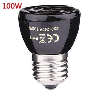 Far Infrared Pet Heating Lamp Ceramic Pet Heating Lamp Light Bulb Pet Brooder Chickens Reptile Lamp 25W 50W 75W 100W Heat shield