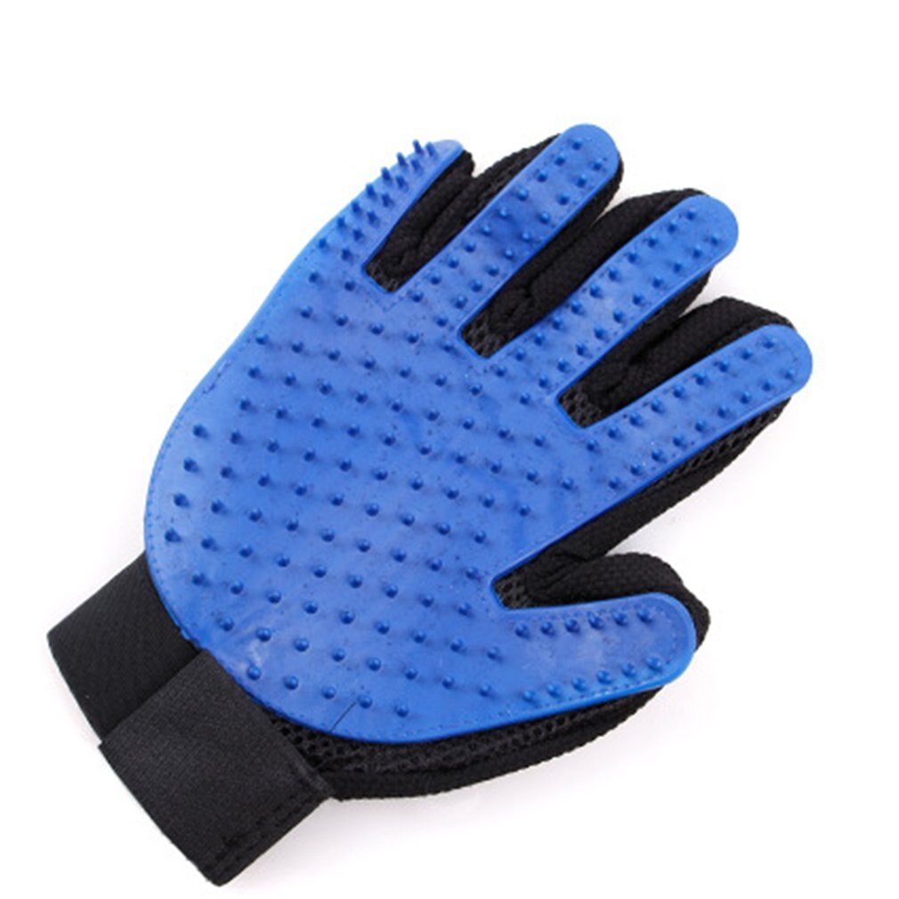 Pet Grooming Glove Hair Removal Gloves Hair Glove Deshedding Magic Glove deshedding Shampoo Grooming Glove Blue