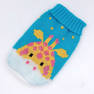 Warm Winter Cartoon Dog Clothes Warm Christmas Sweater For Small Dogs Pet Clothing Coat Knitting Crochet Cloth