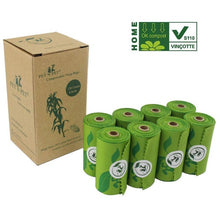 Load image into Gallery viewer, Biodegradable Dog Poop Bags Cornstarch Earth Friendly Zero Waste 17 Micron ASTM D6400 Compostable Cat Waste Bags Garbage Bags
